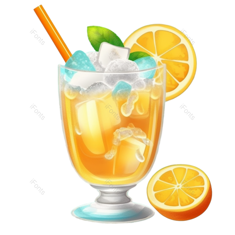 插图图片,芒种元素,夏至PNG,气泡水免抠素材